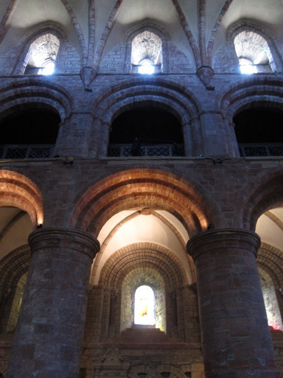 St Magnus Cathedral Nave Showing Romanesque Architecture © Tudor Times Ltd