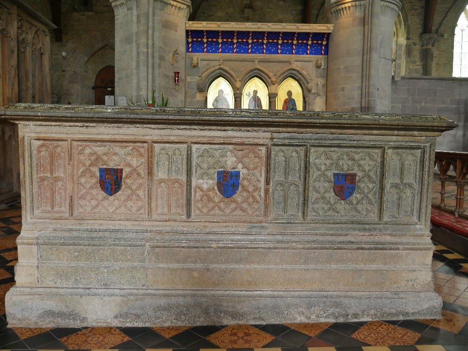 Tomb Of Edmund Tudor Earl Of Richmond D 1456 With The Restored Shrine Of St David Behind  St David’S Cathedral © Tudor Times Ltd 2019
