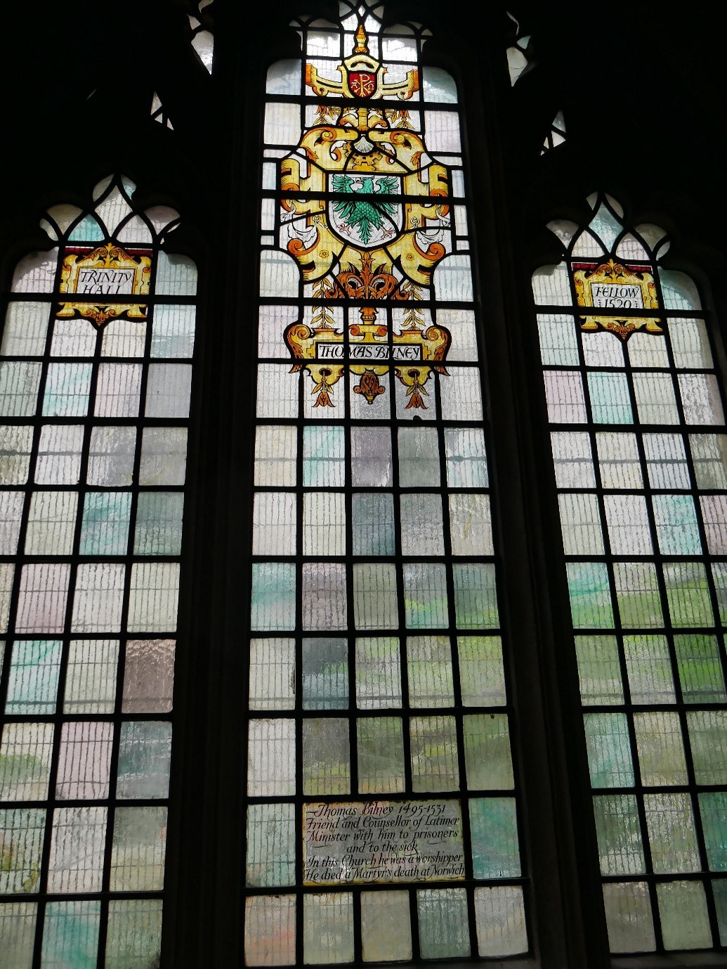 Window Commemorating Thomas Bilney C 1495 – 1531 © Tudor Times Ltd